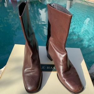 Cole•Haan Alanis Fudge Short Wedge Boots size 8 B